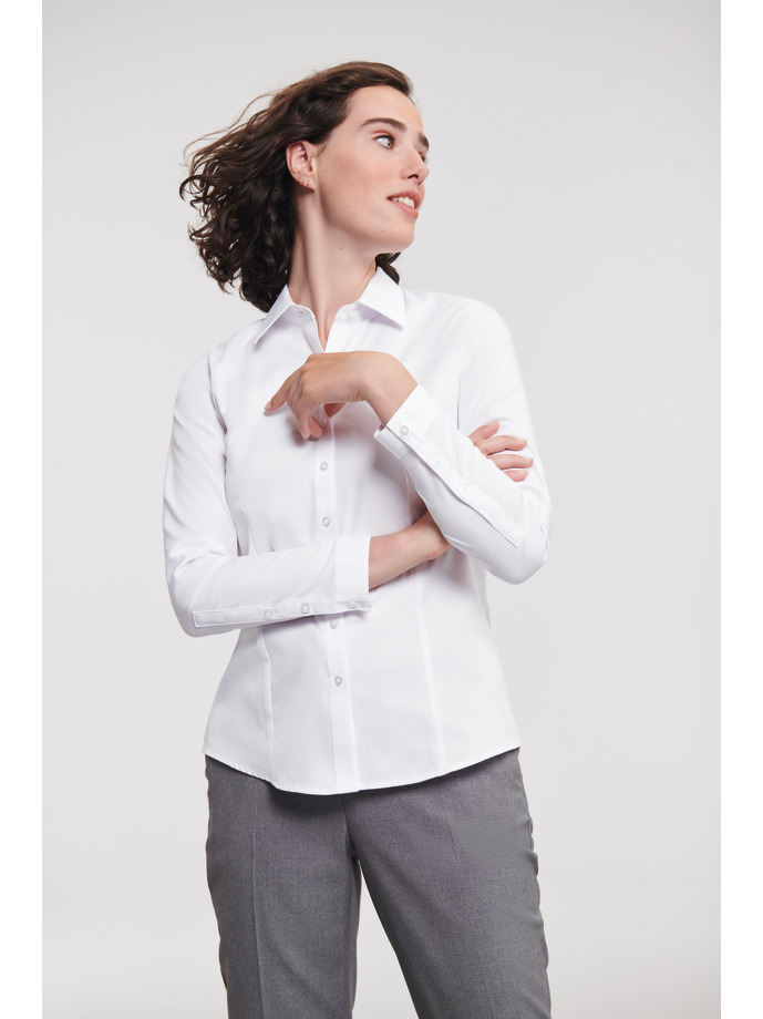 Russell Ladies LSL Herringbone Shirt